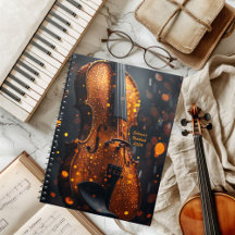Anteckningsbok för Music Teacher Violinist Student