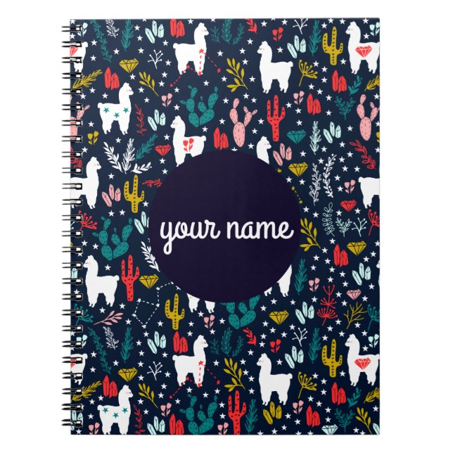 Anteckningsbok för personligAlpacaspiral (Framsidan)