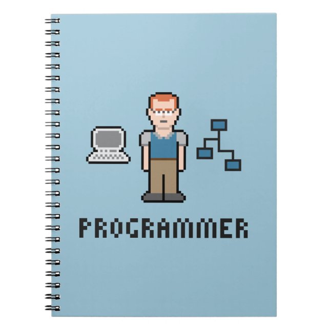 Anteckningsbok för PIXELprogrammerarepapper Med Spiral (Framsidan)