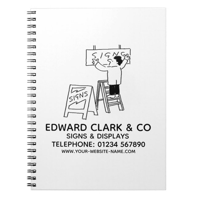 Anteckningsbok för signaturer och Visningar (Framsidan)