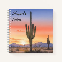 Anteckningsbok för solnedgång