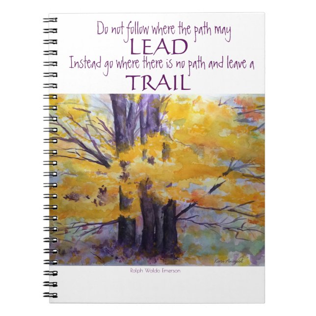 Anteckningsbok för spiral för konst för Emerson (Framsidan)