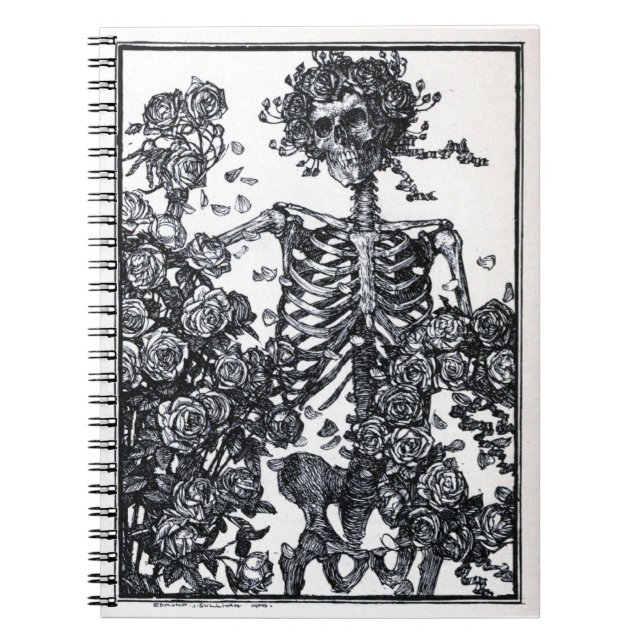 Anteckningsbok för vintageskelettspiral (Framsidan)