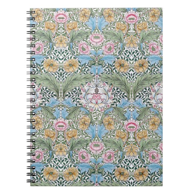 Anteckningsbok för William Morris Med Spiral (Framsidan)