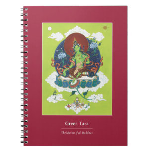 ANTECKNINGSBOK gröna Tara - modern allra Buddhas