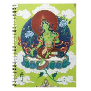 ANTECKNINGSBOK gröna Tara - modern allra Buddhas