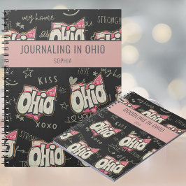 Anteckningsbok i rosa och svart från Ohio