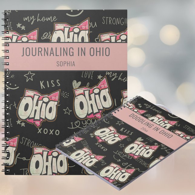 Anteckningsbok i rosa och svart från Ohio (Skapare uppladdad)