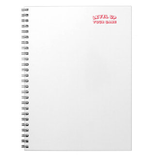 anteckningsbok "level up your game" 