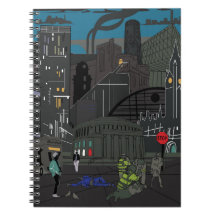 Anteckningsbok Manchester Edgy Skyline Illustratio