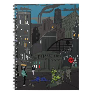 Anteckningsbok Manchester Edgy Skyline Illustratio