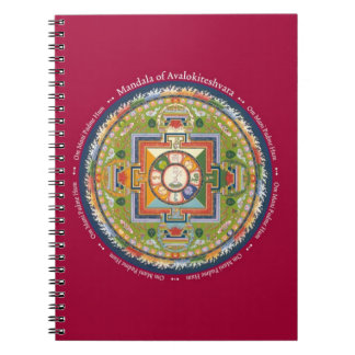 ANTECKNINGSBOK - Mandala av Chenrezig med Mantra