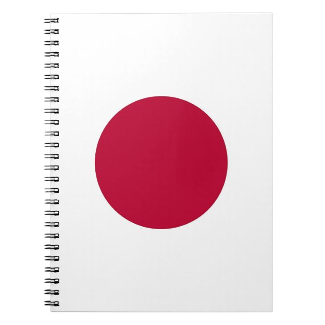 Anteckningsbok med flagga av Japan Spiral (Framsidan)