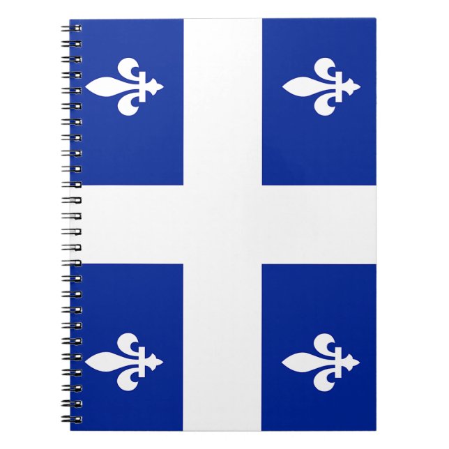 Anteckningsbok med Flagga av Quebec (Framsidan)