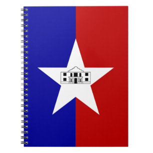 Anteckningsbok med Flagga av San Antonio City