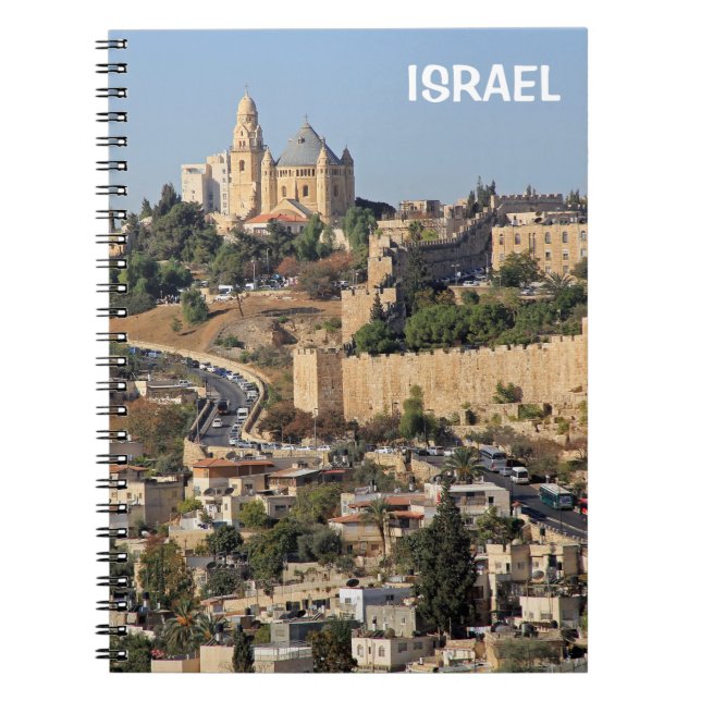 Anteckningsbok med Jerusalem i Israel (Framsidan)
