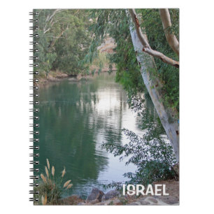 Anteckningsbok med Jordanfloden från Israel