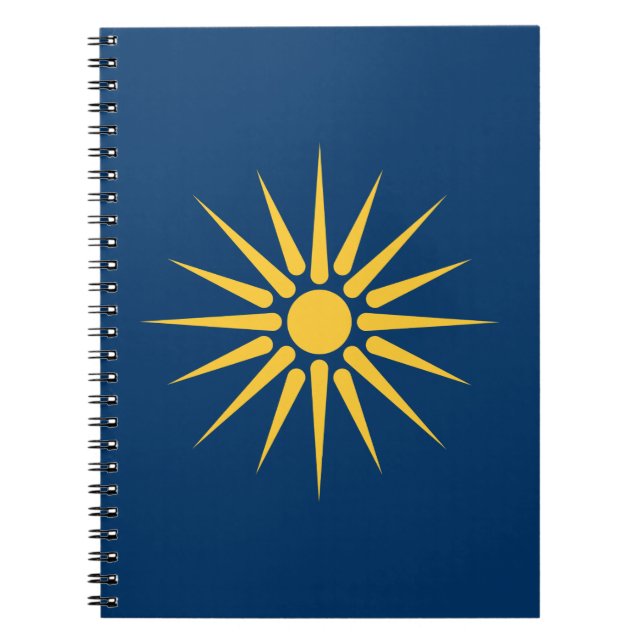 Anteckningsbok med Makedoniens flagga, Grekland (Framsidan)