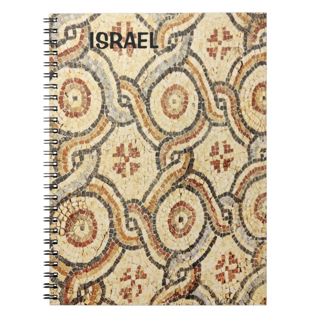 Anteckningsbok med Mosaic från Israel Spiral (Framsidan)