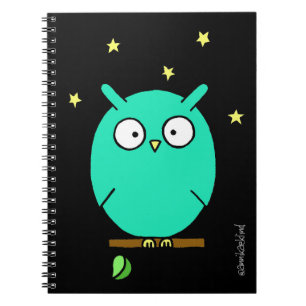 Anteckningsbok med nattuggla / Night Owl Notebook Spiral