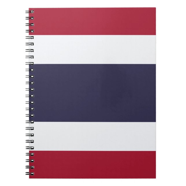 Anteckningsbok med Thailands flagga (Framsidan)