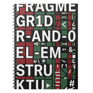Anteckningsbok med typografisk design