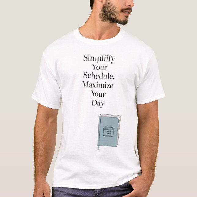 Anteckningsbok – Minimalistisk typografi T-shirt (Framsida)