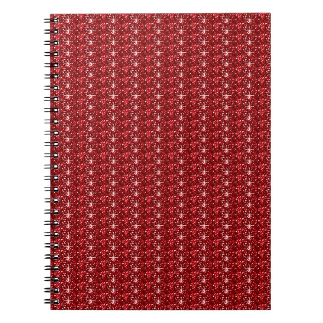 Anteckningsbok Mörkröd Glitter (Framsidan)