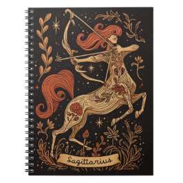 Anteckningsbok Sagittarius Celestial Zodiac Art