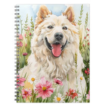 Anteckningsbok – Samoyed Watercolor Dog Älskare Jo