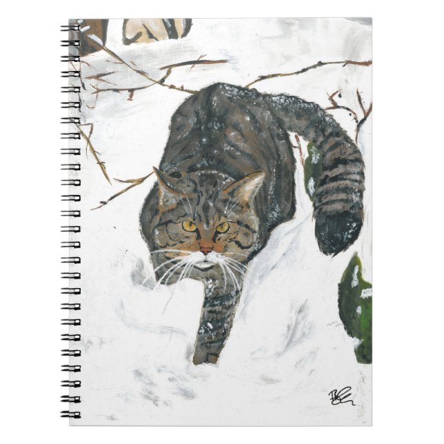 anteckningsbok - skotsk vildkatt (Framsidan)