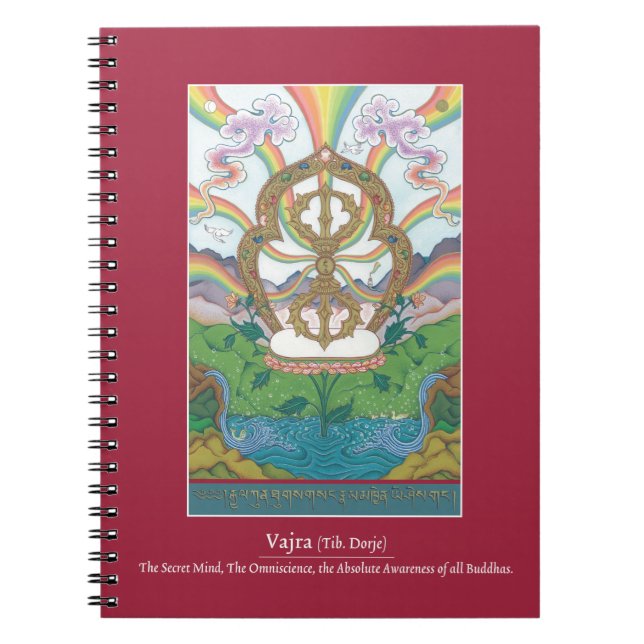 ANTECKNINGSBOK Vajra (Tib.: dorje) Med Spiral (Framsidan)