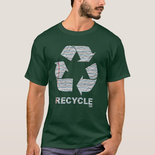 Anteckningsbokåtervinna Tee Shirt (Framsida)
