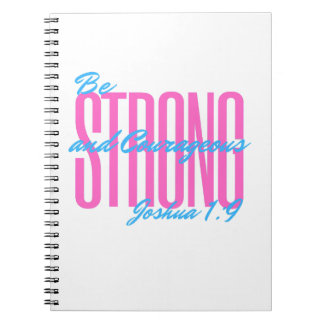 Anteckningsbokens motiv Joshua 1:9 Anteckningsbok