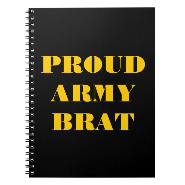 Anteckningsbokens proud Army Brat Anteckningsbok (Framsidan)