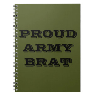 Anteckningsbokens proud Army Brat Anteckningsbok Med Spiral