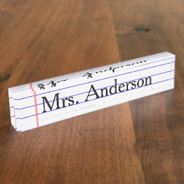 AnteckningsboklärareID-Märke för skrivbord