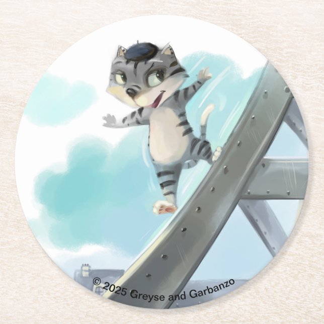 Anteckningsdölj runda Pappra Underlägg (uppsättnin Papper Rund (Framsidan)