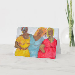 Anteckningsflickor med roligt tack kort