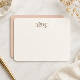 Anteckningskort | Anpassade monogram brevpapper ko