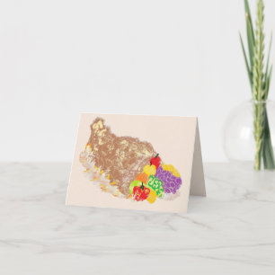Anteckningskort: Cornucopia Fruit Basket Anteckningskort