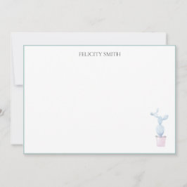 Anteckningskort Elegant Flat Modern Botanical Cact