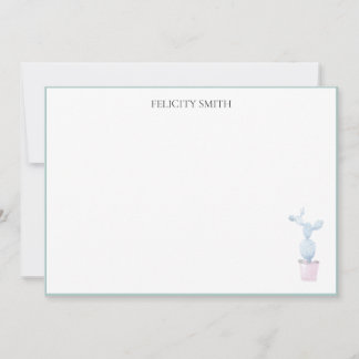 Anteckningskort Elegant Flat Modern Botanical Cact