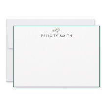 Anteckningskort Elegant Flat Modern botaniskt Rust