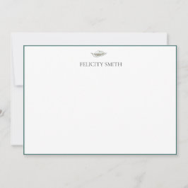 Anteckningskort - Elegant - modern botanisk Grönt