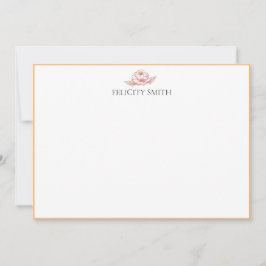 Anteckningskort - Elegant - modern botanisk Orange
