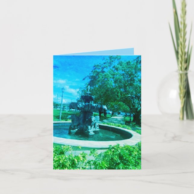 Anteckningskort: Fontän av styrka. Anteckningskort (Framsida)