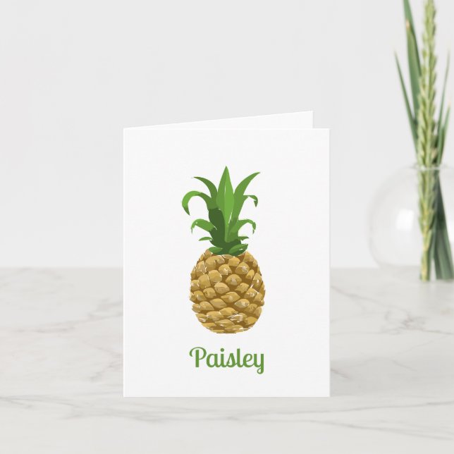 Anteckningskort för ananas för personlig (Framsida)