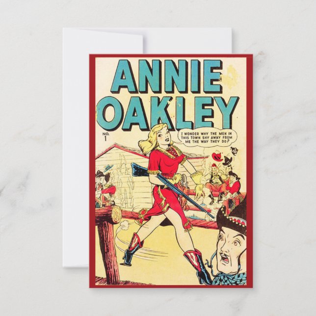 Anteckningskort för Annie Oakley (Framsida)