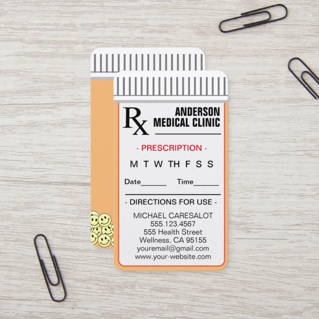 Anteckningskort för avtalad tid för roligt visitkort (Fram/Back In Situ)